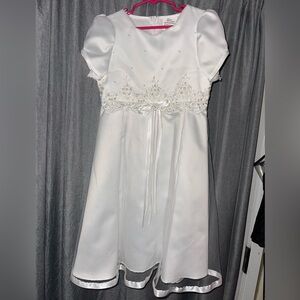 Elegant White Dress with Embroidered Details